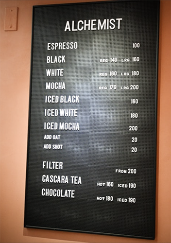 Alchemist 台北迪化 菜單｜圖片來源：Google Map