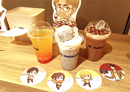 animate cafe 台北北門店各式飲品